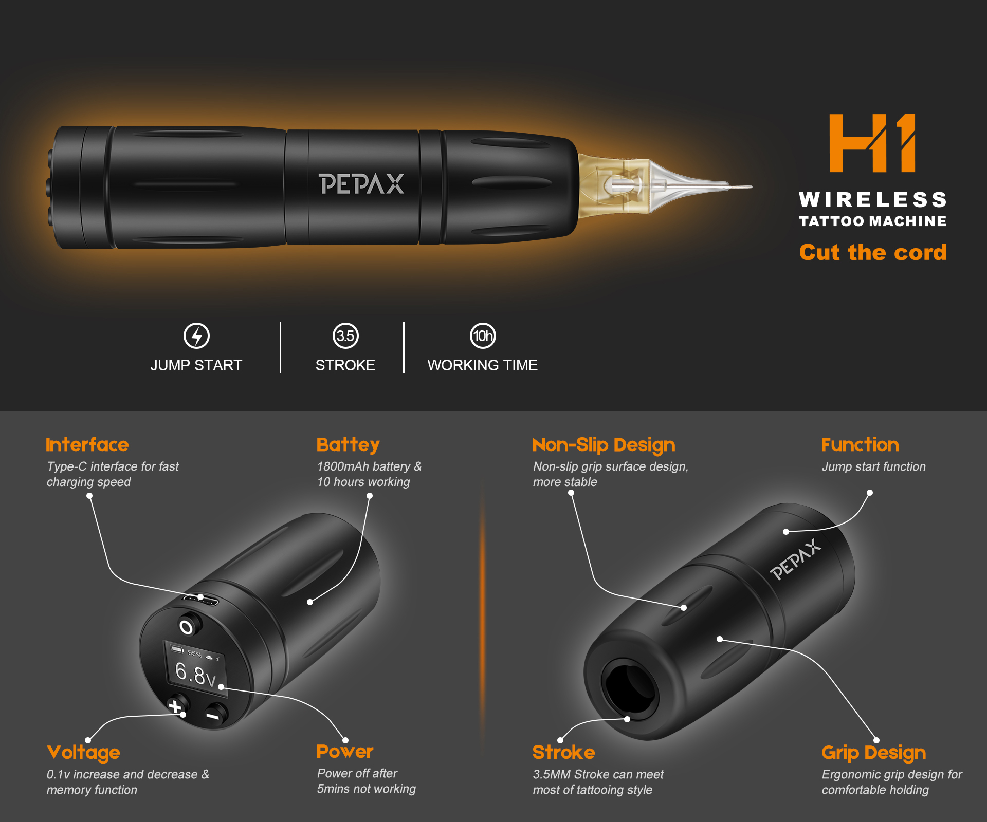 H1 Wireless Tattoo Pen